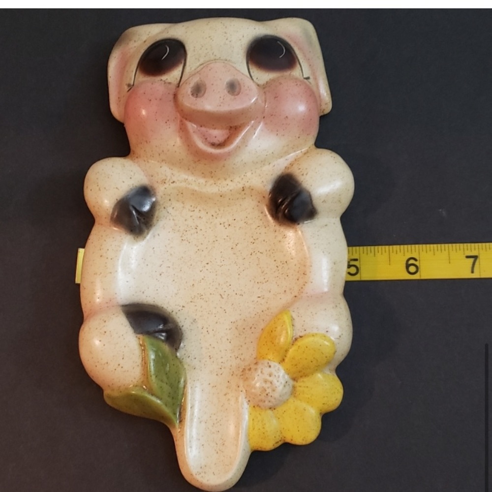 Vintage Pig Spoon Rest Ceramic